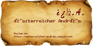 Öszterreicher András névjegykártya
